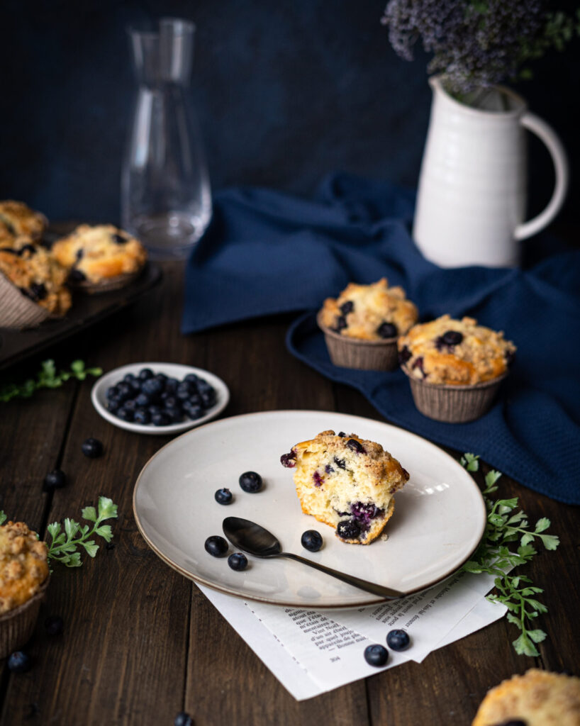 muffins myrtilles patisserie photographie culinaire