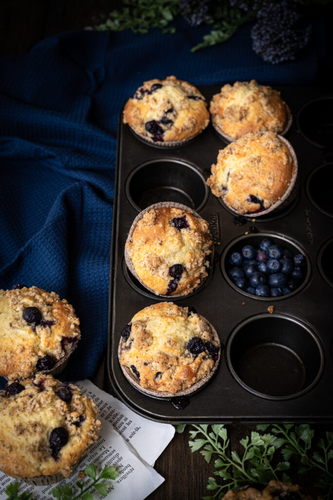 muffins myrtilles patisserie photographie culinaire
