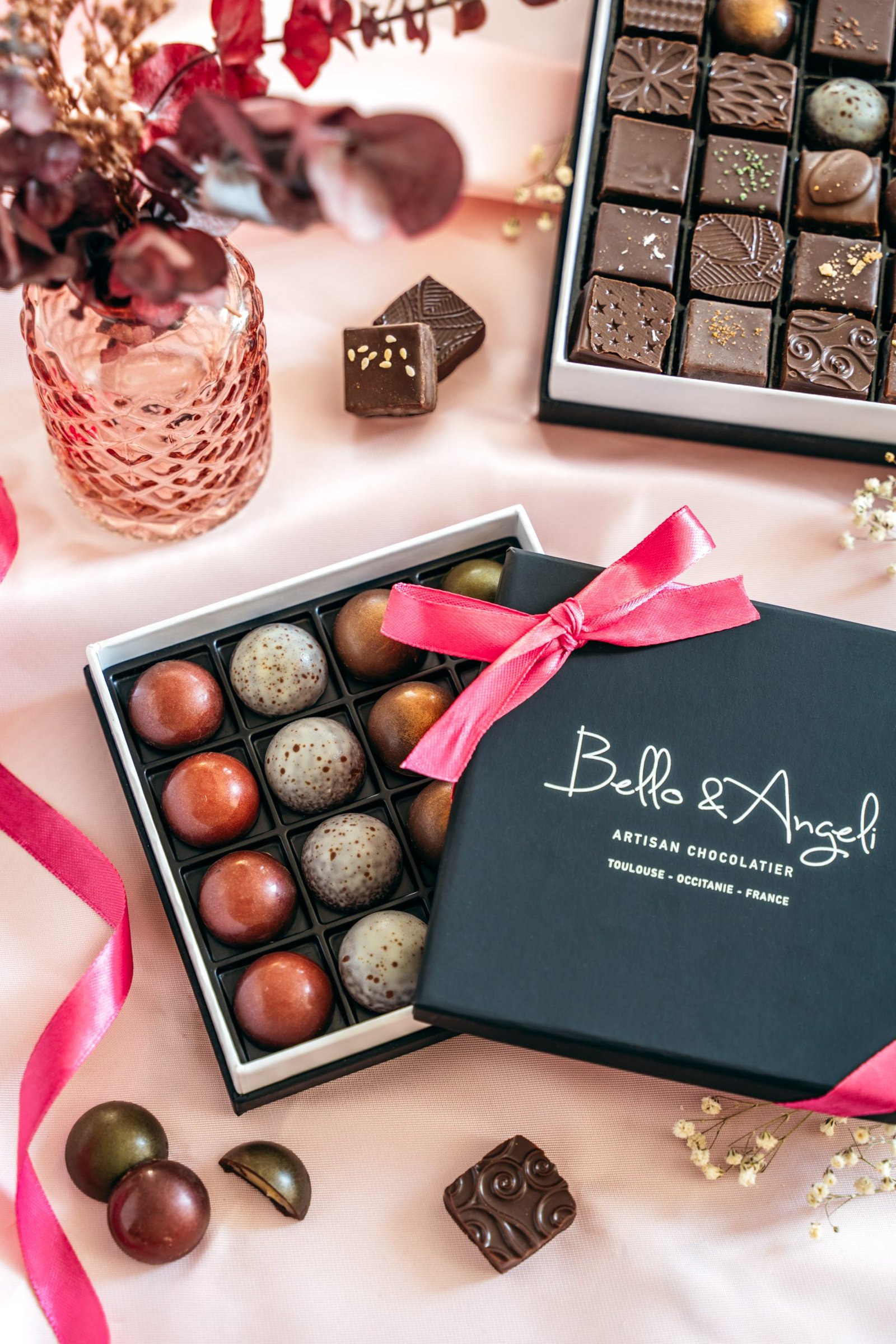 photographe culinaire à Nîmes - mise en scène produit chocolat patisserie bello angeli