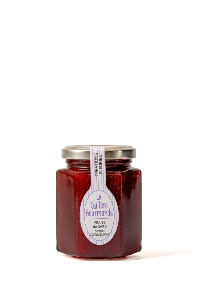 packshot fond blanc et détourage pot de confiture nîmes gard la cuillère gourmande