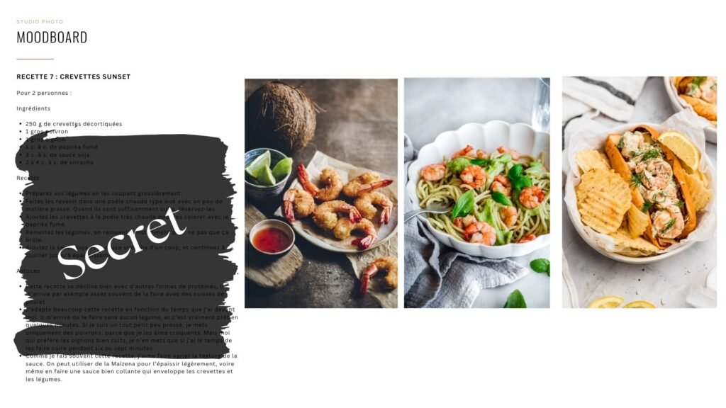 Moodboard photographie culinaire edition paul napo albin michel